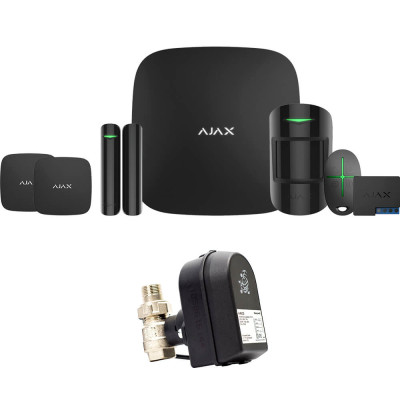 Ajax StarterKit + LeaksProtect (2од) + WallSwitch + кран з електроприводом Honeywell 220 One ДУ32