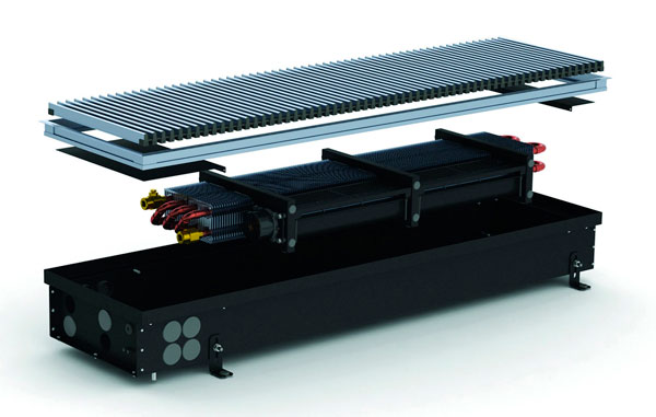 Радіатор опалення вбудований в підлогу Carrera 4SV2 (Black) 2 теп-ка 280.2750.110