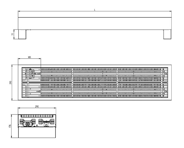 Напольний електричний конвектор Carrera FR2HE-1250