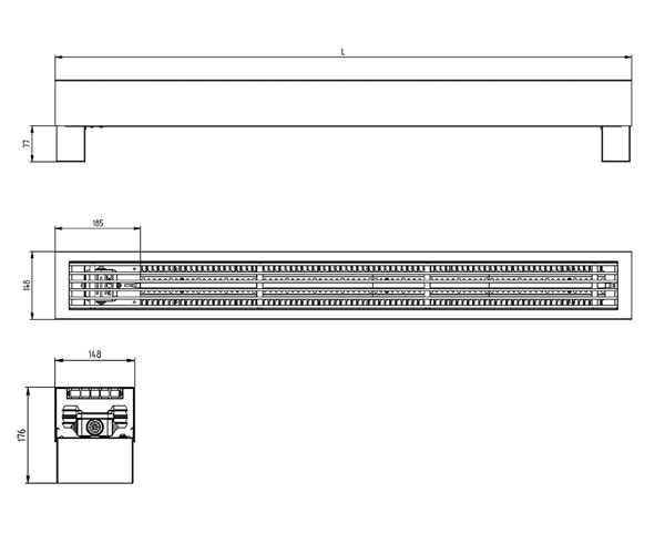 Напольний електричний конвектор Carrera FRHE-2500