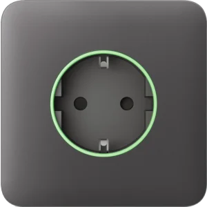 Передня панель для вбудованої розетки Ajax SoloCover (smart) Gray