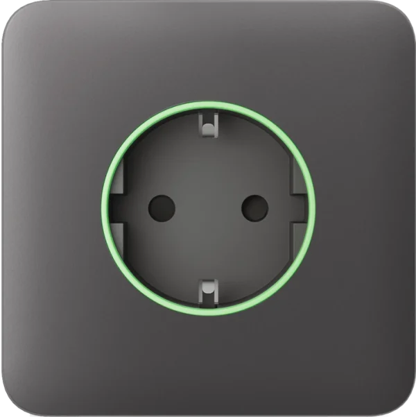 Передня панель для вбудованої розетки Ajax SoloCover (smart) Gray