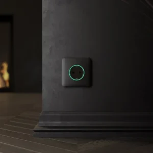 Розумна вбудована розетка з функцією моніторингу споживання електроенергії Ajax Outlet [type F] Jeweller Ivory