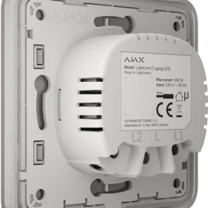 Вимикач Ajax LightSwitch 1-клавішний Grey
