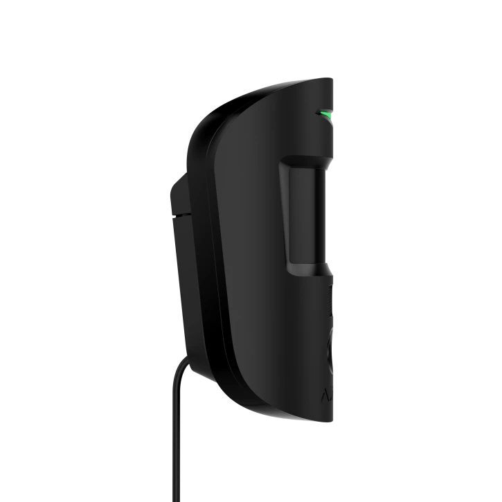 Дротовий датчик руху Ajax MotionCam Fibra (PhOD) з підтримкою фотоверифікації тривог, функцій «Фото за запитом» і «Фото за сценарієм» Black