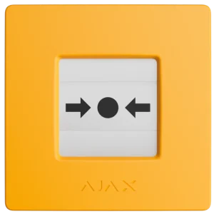 Бездротова програмована кнопка з механізмом скидання Ajax ManualCallPoint Jeweller Yellow