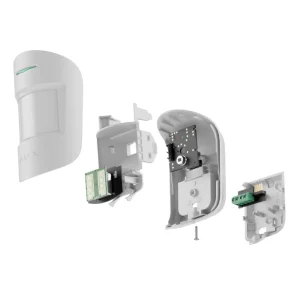 Дротовий кімнатний датчик руху з додатковим мікрохвильовим сенсором Ajax MotionProtect Plus Fibra White