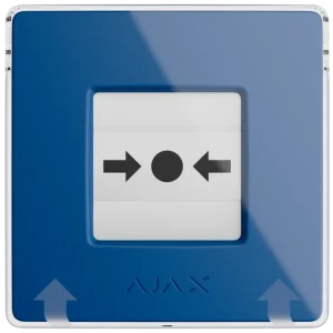 Бездротова програмована кнопка з механізмом скидання Ajax ManualCallPoint Jeweller Blue