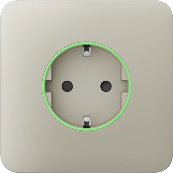 Передня панель для вбудованої розетки Ajax SoloCover (smart) Ivory