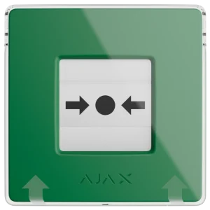 Бездротова програмована кнопка з механізмом скидання Ajax ManualCallPoint Jeweller Green