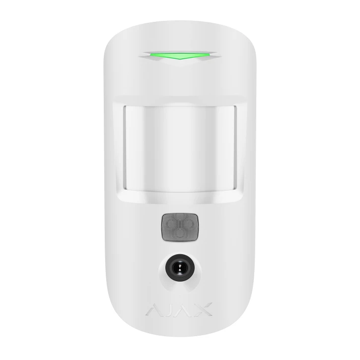 Бездротовий ІЧ датчик руху з функціями фотоверифікації тривог Ajax MotionCam S (PhOD) White