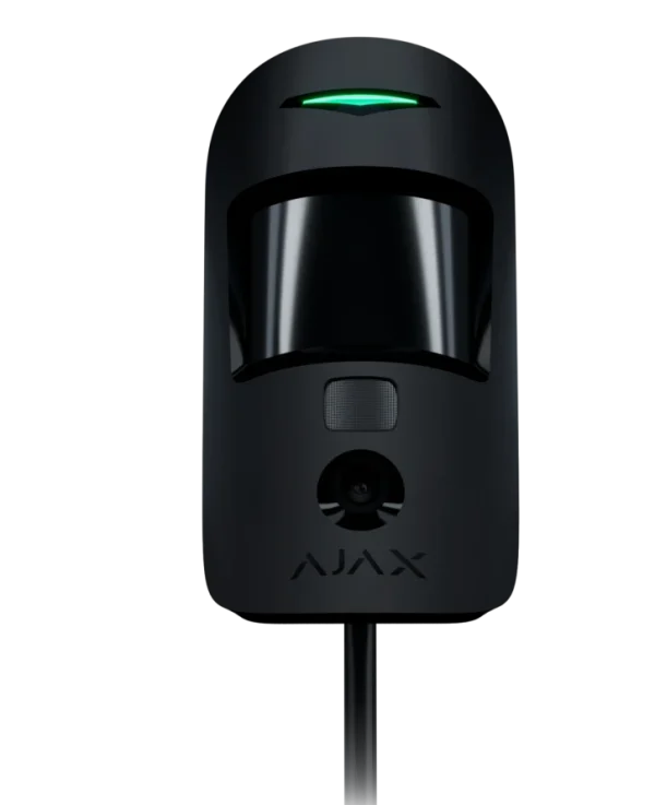 Дротовий датчик руху з фотоверифікацією Ajax MotionCam Fibra Black