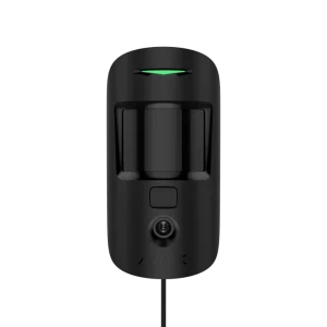 Дротовий датчик руху Ajax MotionCam Fibra (PhOD) з підтримкою фотоверифікації тривог, функцій «Фото за запитом» і «Фото за сценарієм» Black