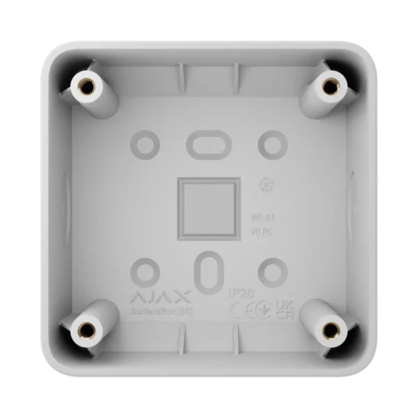 Коробка для зовнішнього монтажу Ajax SurfaceBox для пристрою LightSwitch чи Outlet White (107589.293.WH)
