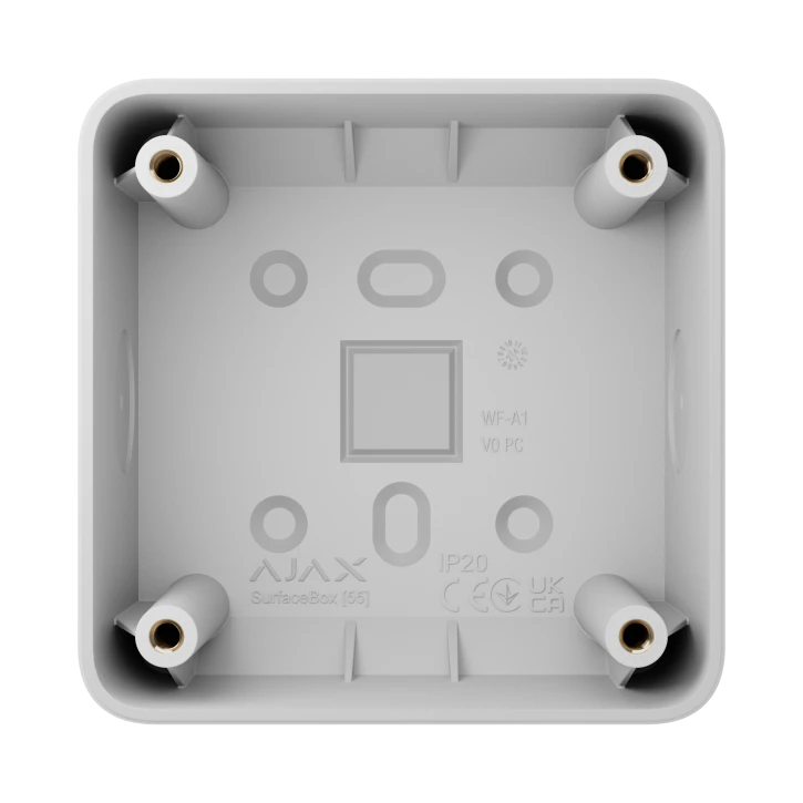 Коробка для зовнішнього монтажу Ajax SurfaceBox для пристрою LightSwitch чи Outlet White (107589.293.WH)