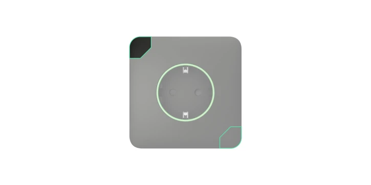 Розумна вбудована розетка з функцією моніторингу споживання електроенергії Ajax Outlet [type F] Jeweller Ivory