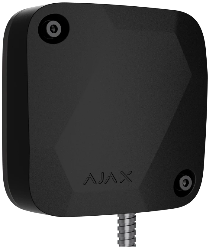 Дротовий датчик вібрації з додатковим сенсором удару Ajax SeismoProtect G3 Fibra Black (98422.269.BL1)