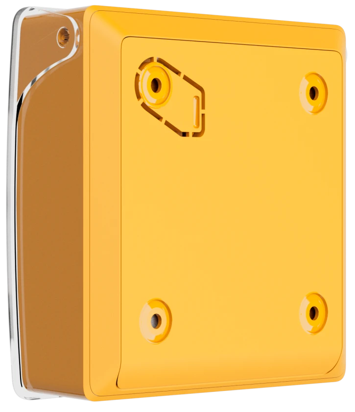 Бездротова програмована кнопка з механізмом скидання Ajax ManualCallPoint Jeweller Yellow