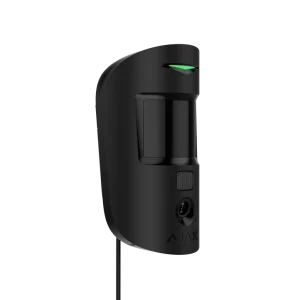 Дротовий датчик руху Ajax MotionCam Fibra (PhOD) з підтримкою фотоверифікації тривог, функцій «Фото за запитом» і «Фото за сценарієм» Black