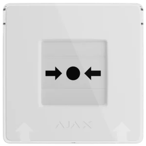 Бездротова програмована кнопка з механізмом скидання Ajax ManualCallPoint Jeweller White
