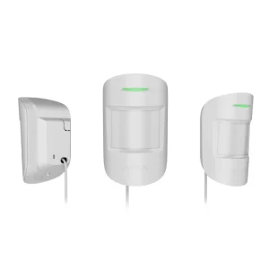 Дротовий кімнатний датчик руху з додатковим мікрохвильовим сенсором Ajax MotionProtect Plus Fibra White