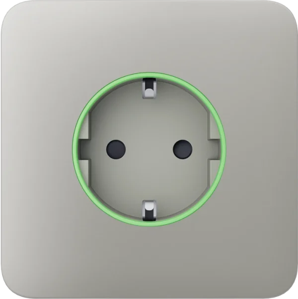 Передня панель для вбудованої розетки Ajax SoloCover (smart) Oyster