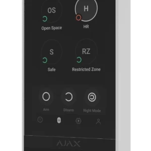 Бездротова клавіатура з сенсорним екраном Ajax KeyPad TouchScreen White