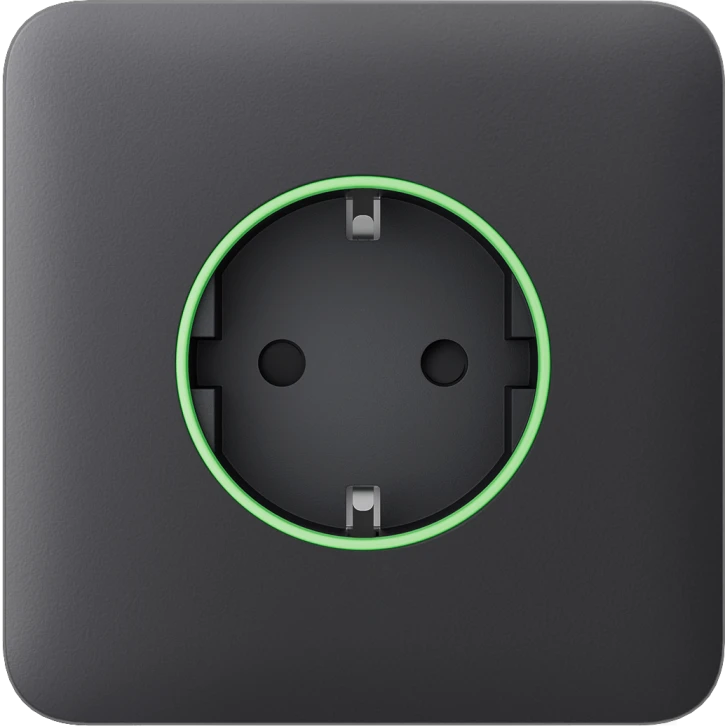 Передня панель для вбудованої розетки Ajax SoloCover (smart) Graphite