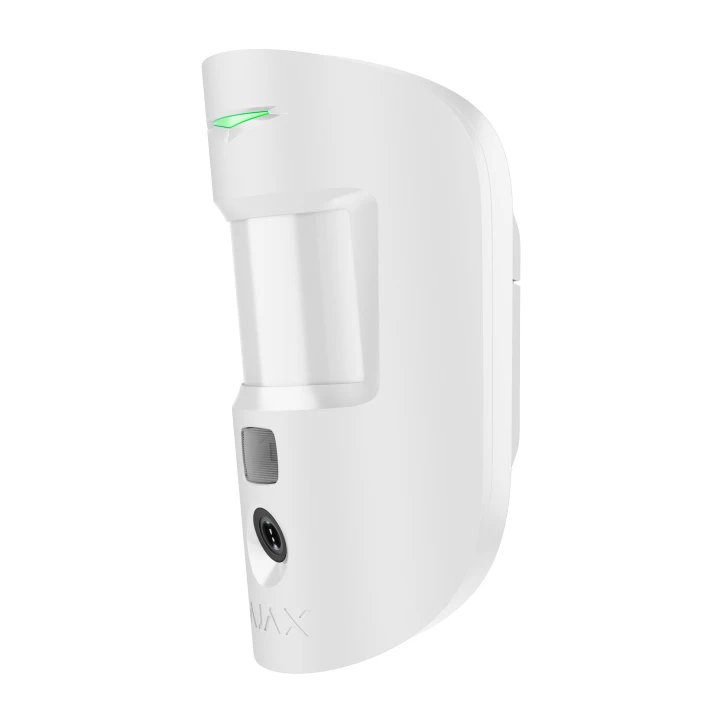 Бездротовий ІЧ датчик руху з функціями фотоверифікації тривог Ajax MotionCam S (PhOD) White