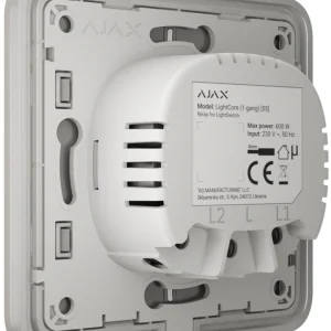 Вимикач Ajax LightSwitch 1-клавішний Oyster