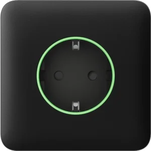Передня панель для вбудованої розетки Ajax SoloCover (smart) Black