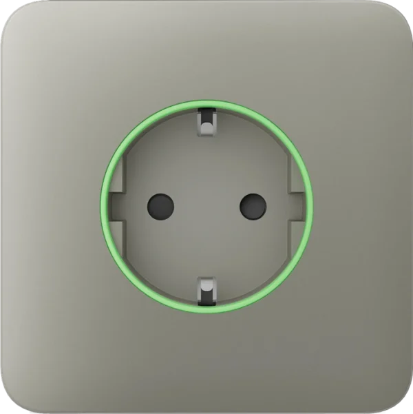 Передня панель для вбудованої розетки Ajax SoloCover (smart) Olive