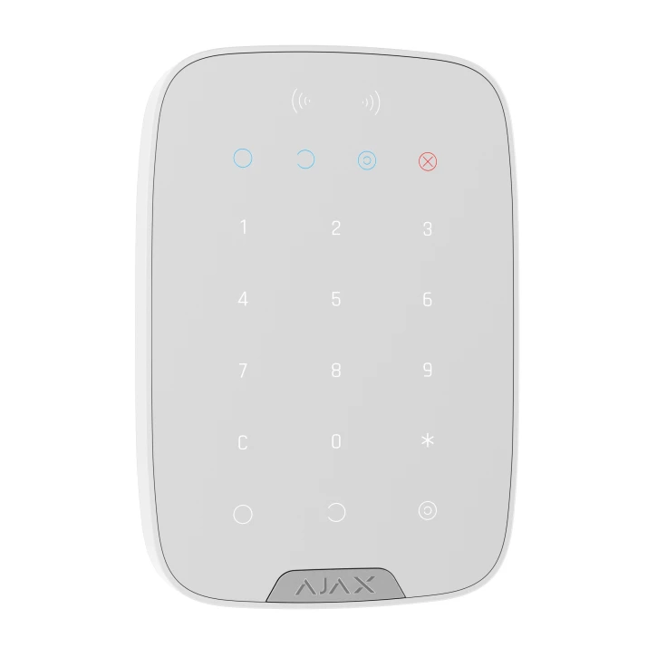 Бездротова сенсорна клавіатура Ajax KeyPad S Plus White