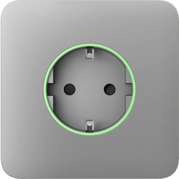 Передня панель для вбудованої розетки Ajax SoloCover (smart) Fog