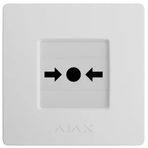 Бездротова програмована кнопка з механізмом скидання Ajax ManualCallPoint Jeweller White