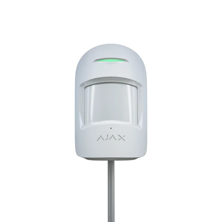 Провідний датчик руху та розбиття скла Ajax CombiProtect Fibra White