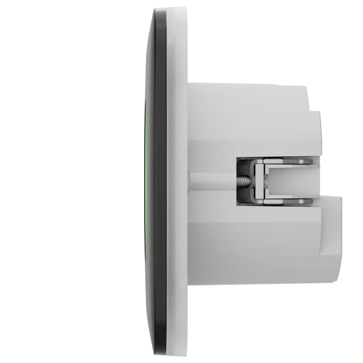 Розумна вбудована розетка з функцією моніторингу споживання електроенергії Ajax Outlet [type F] Jeweller Black