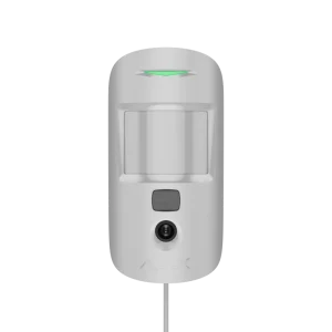 Дротовий датчик руху Ajax MotionCam Fibra (PhOD) з підтримкою фотоверифікації тривог, функцій «Фото за запитом» і «Фото за сценарієм» White