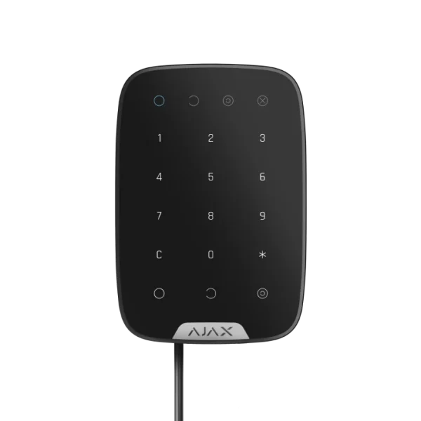 Дротова сенсорна клавіатура Ajax KeyPad Fibra Black