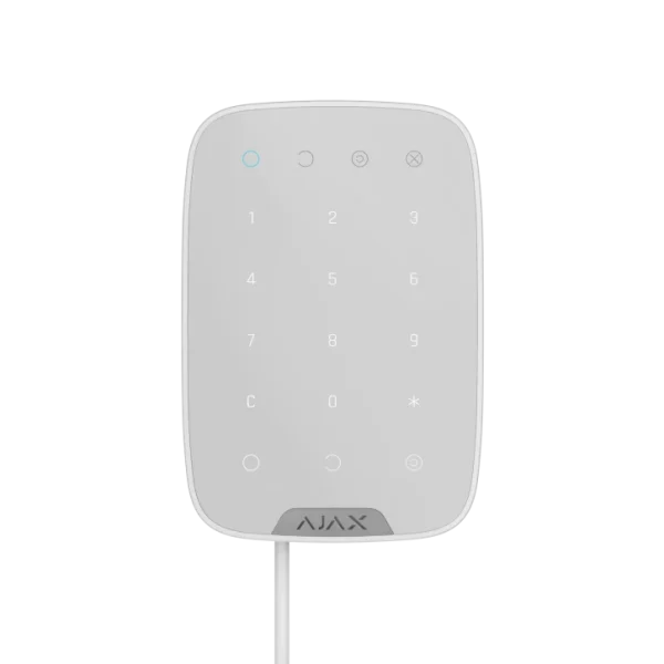 Дротова сенсорна клавіатура Ajax KeyPad Fibra White