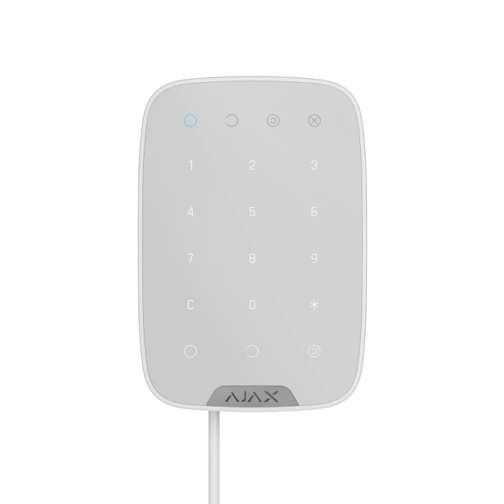 Дротова сенсорна клавіатура Ajax KeyPad Fibra White