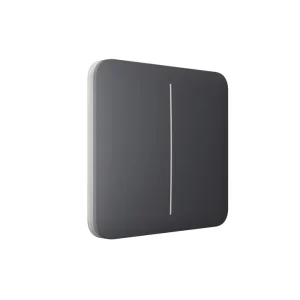 Кнопка для двоклавішного вимикача Ajax SoloButton (2-gang) Graphite