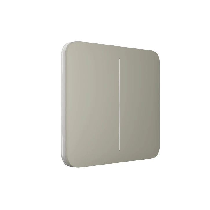 Кнопка для двоклавішного вимикача Ajax SoloButton (2-gang) Olive