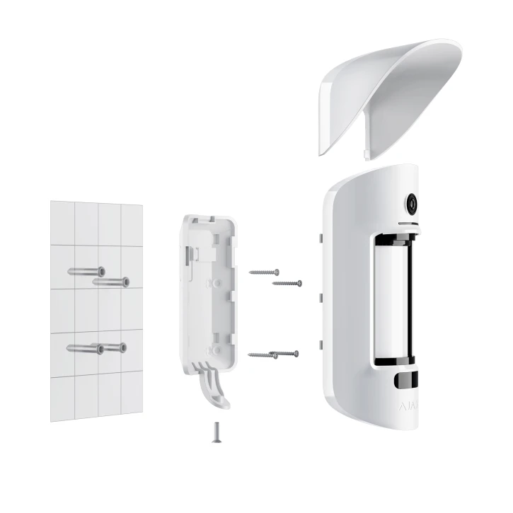 Бездротовий вуличний датчик руху Ajax MotionCam Outdoor White