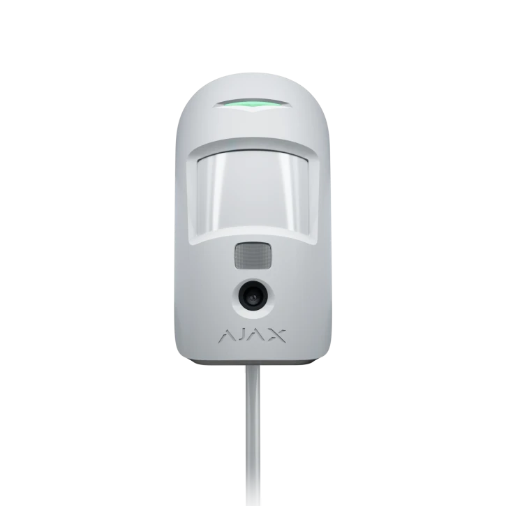 Дротовий датчик руху з фотоверифікацією Ajax MotionCam Fibra White