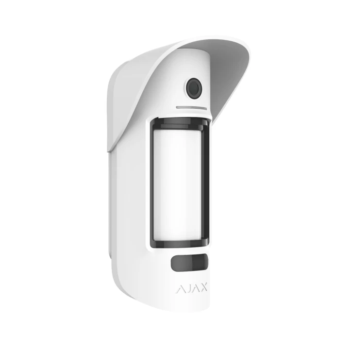 Бездротовий вуличний датчик руху Ajax MotionCam Outdoor (PhOD) з підтримкою фотоверифікації тривог, функцій «Фото за запитом» і «Фото за сценарієм» White
