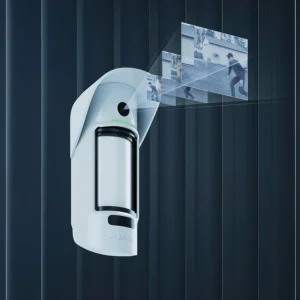 Бездротовий вуличний датчик руху Ajax MotionCam Outdoor (PhOD) з підтримкою фотоверифікації тривог, функцій «Фото за запитом» і «Фото за сценарієм» White