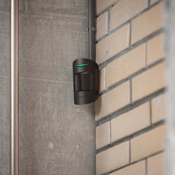 Дротовий датчик руху Ajax MotionProtect Fibra Black