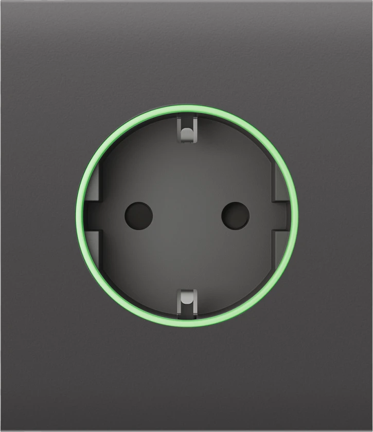 Центральна панель для вбудованої розетки Ajax СenterCover (smart) Gray