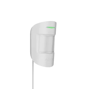Дротовий кімнатний датчик руху з додатковим мікрохвильовим сенсором Ajax MotionProtect Plus Fibra White